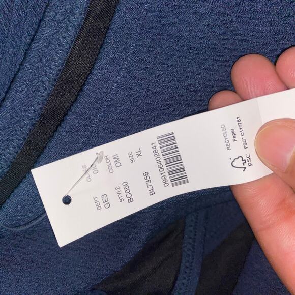 NWT J. Crew Blue Textured Cheeky Bikini Swim Bathing Suit Bottom Women's Size XL - Picture 6 of 8